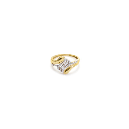 Dual Crossover Sparkle 925 Sterling Silver Ring