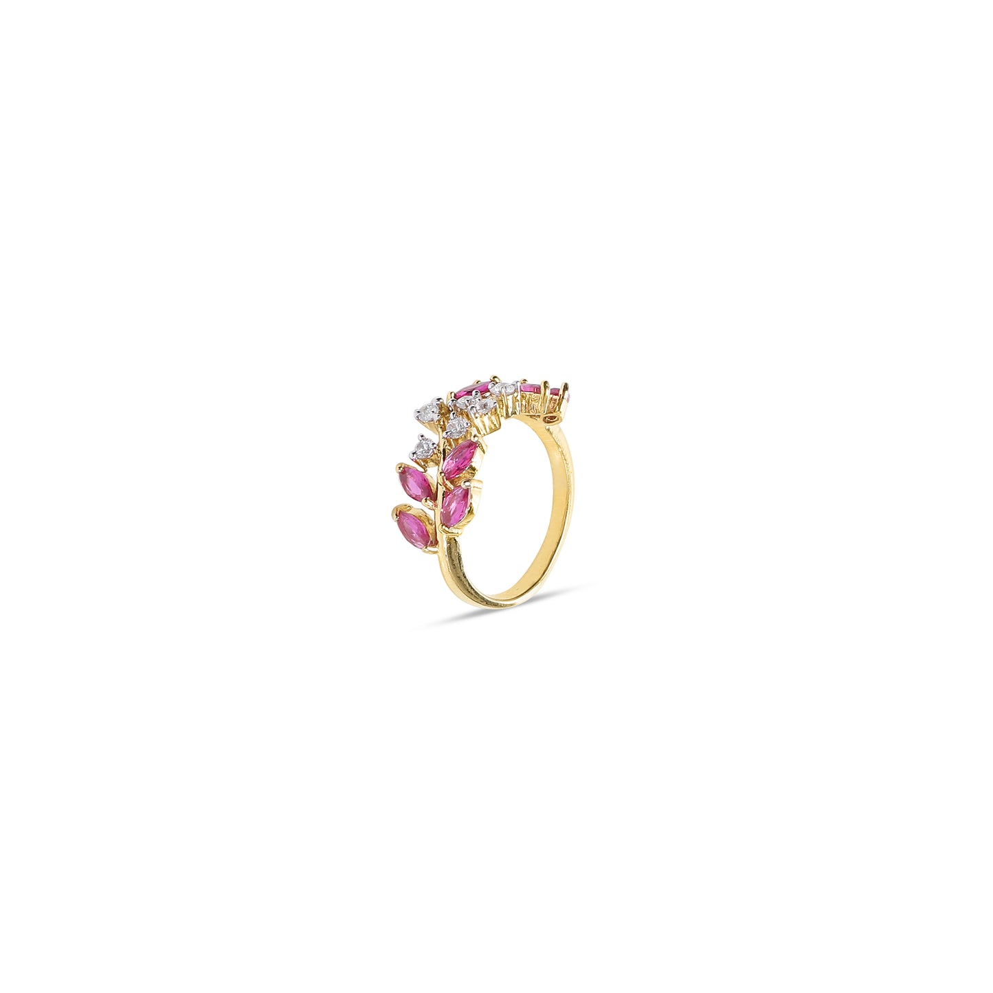 Crimson Regal Petal 925 Sterling Silver Ring