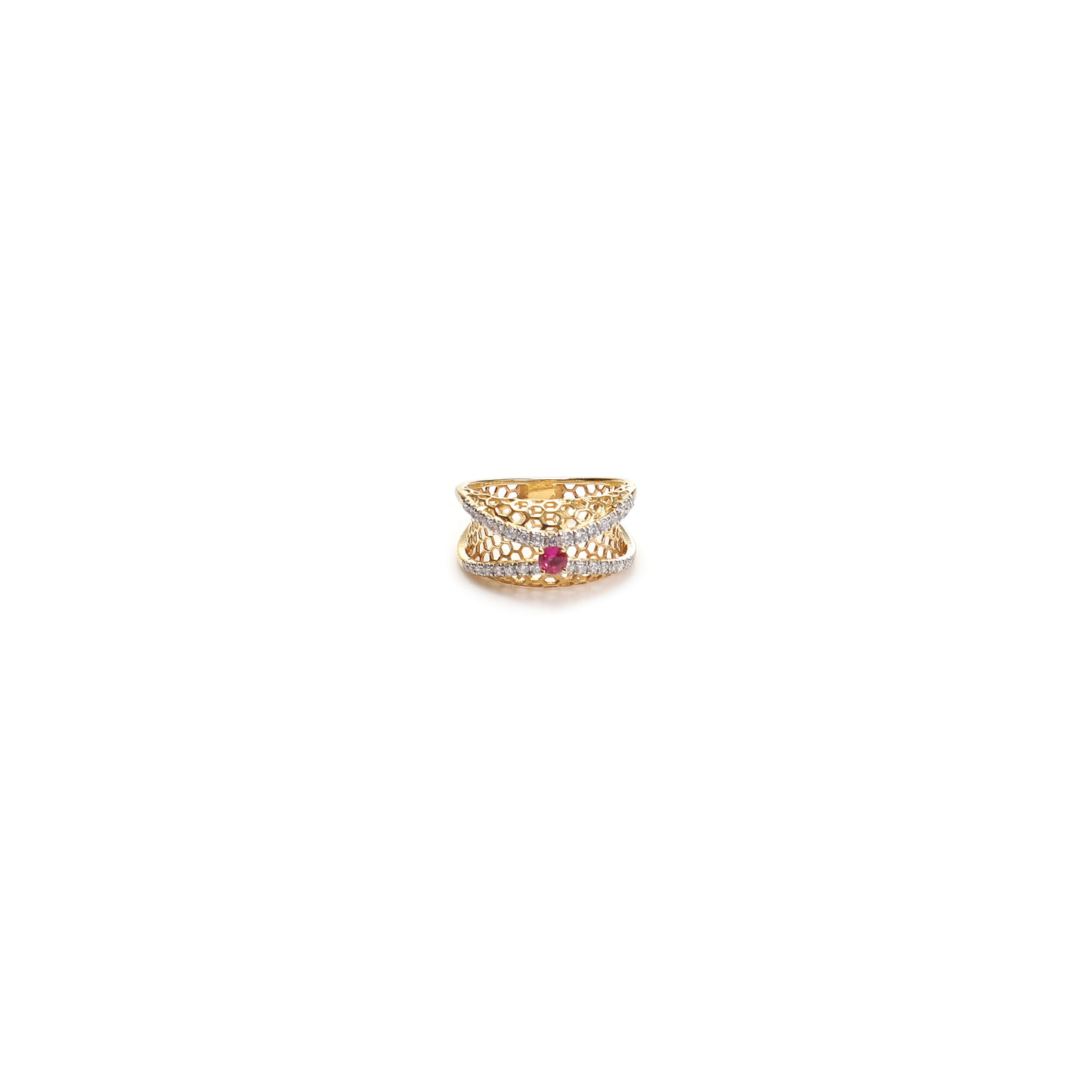 Ornate Stone Vine 925 Sterling Silver Ring