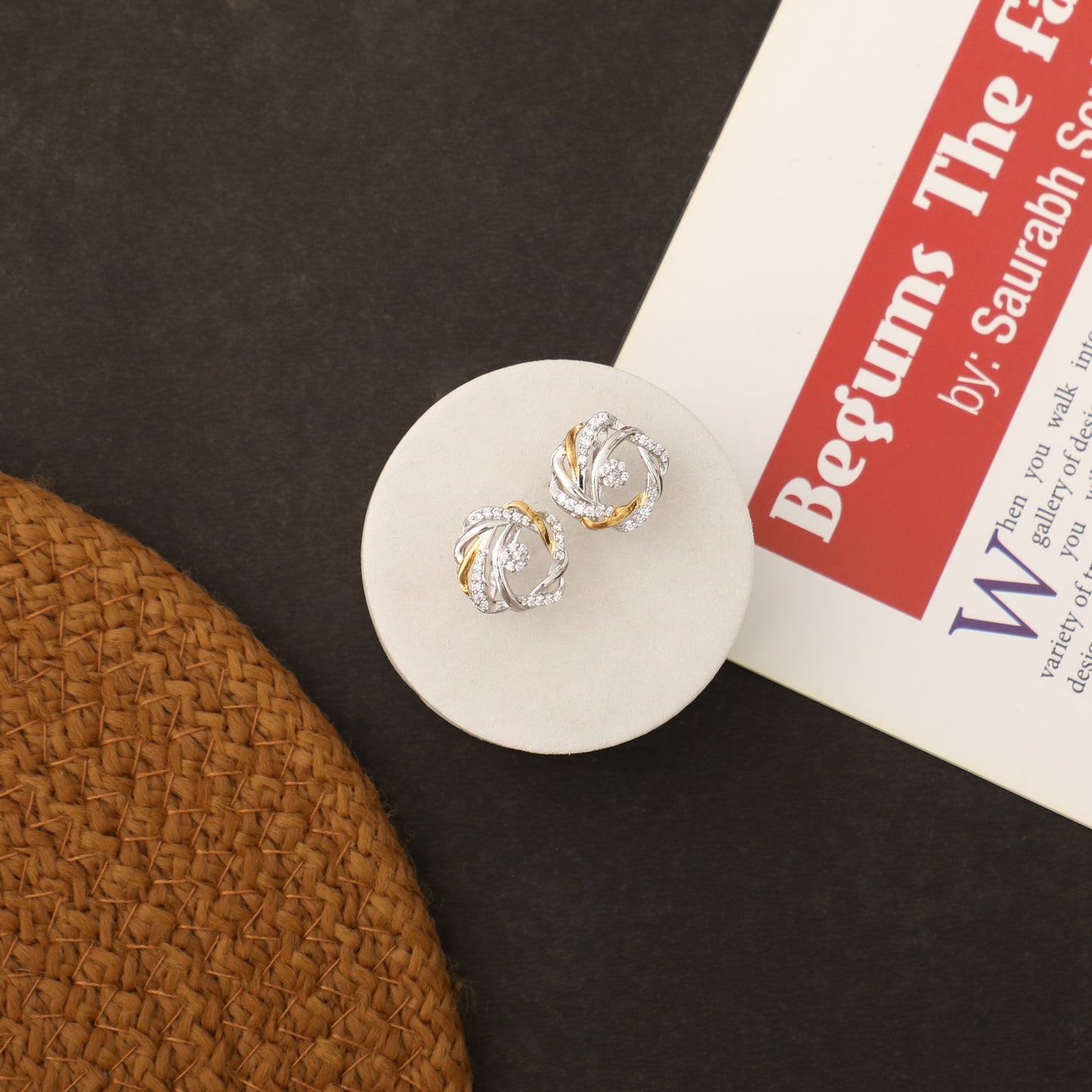 Interlooped Swirl Knot 925 Sterling Silver Set