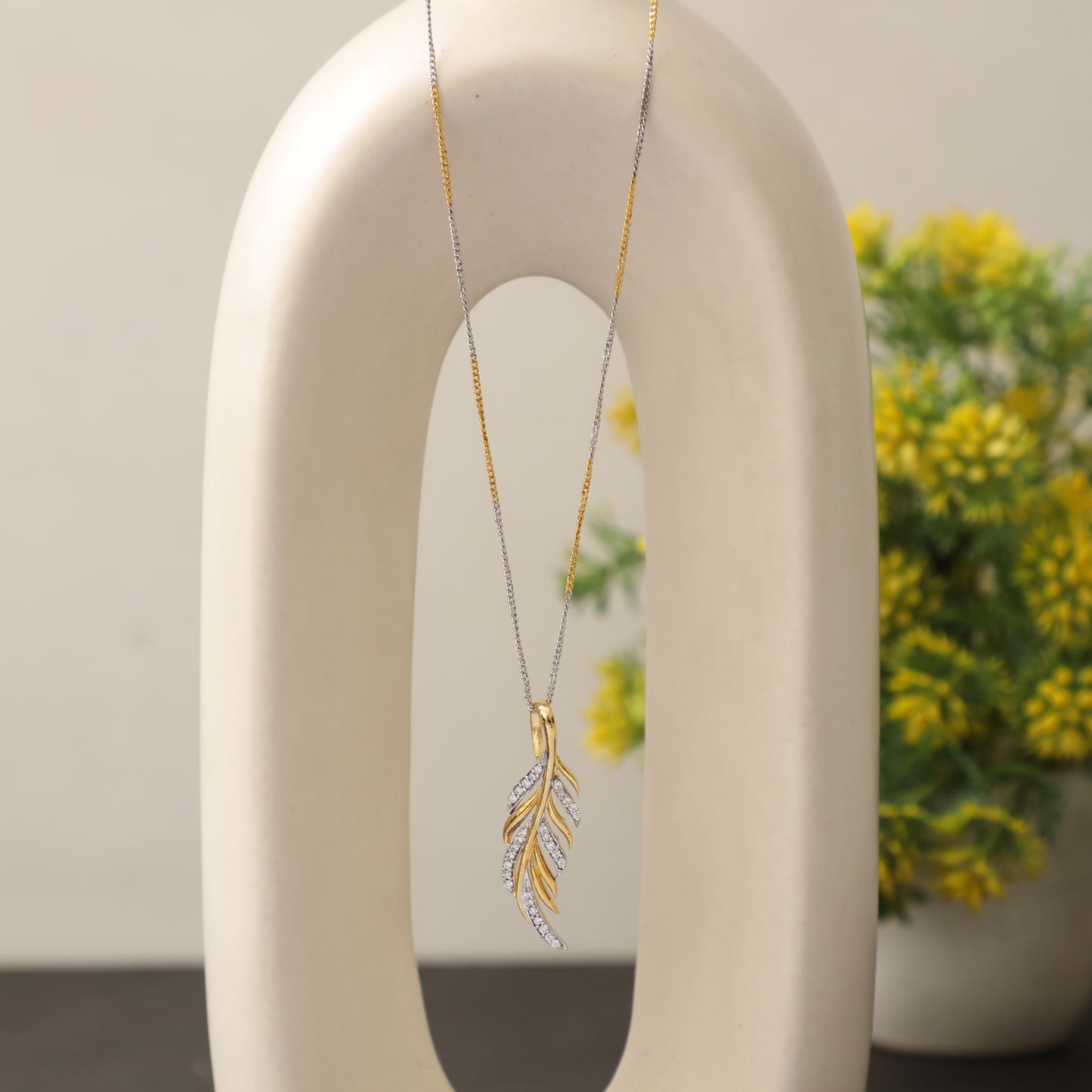 Feather Leaf 925 Sterling Silver Pendant