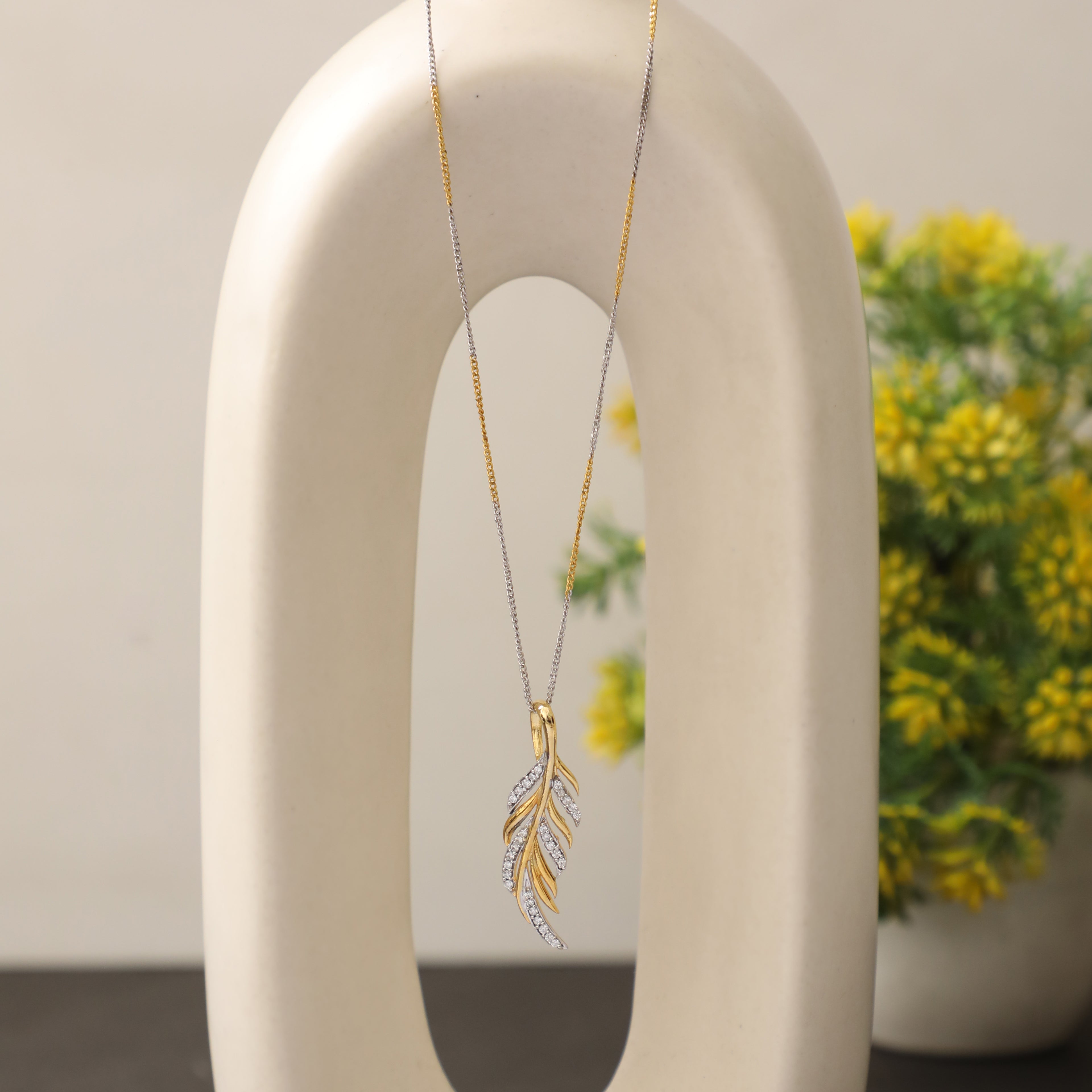 Feather Leaf 925 Sterling Silver Set