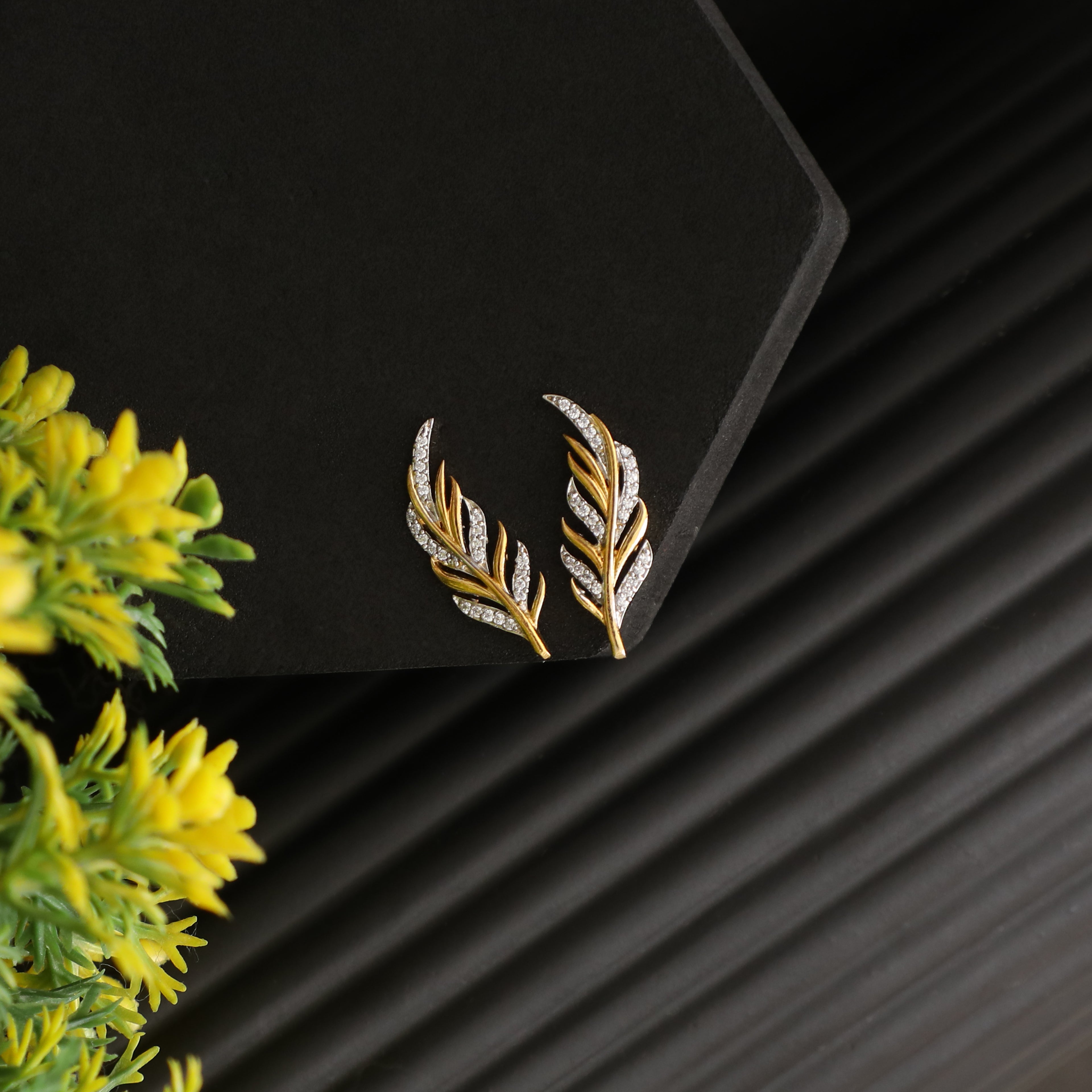 Feather Leaf 925 Sterling Silver Set