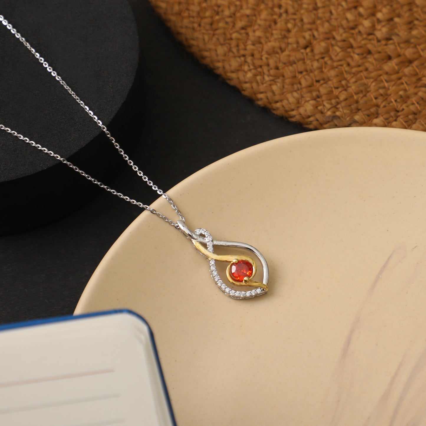 Blazing Ember 925 Sterling Silver Pendant