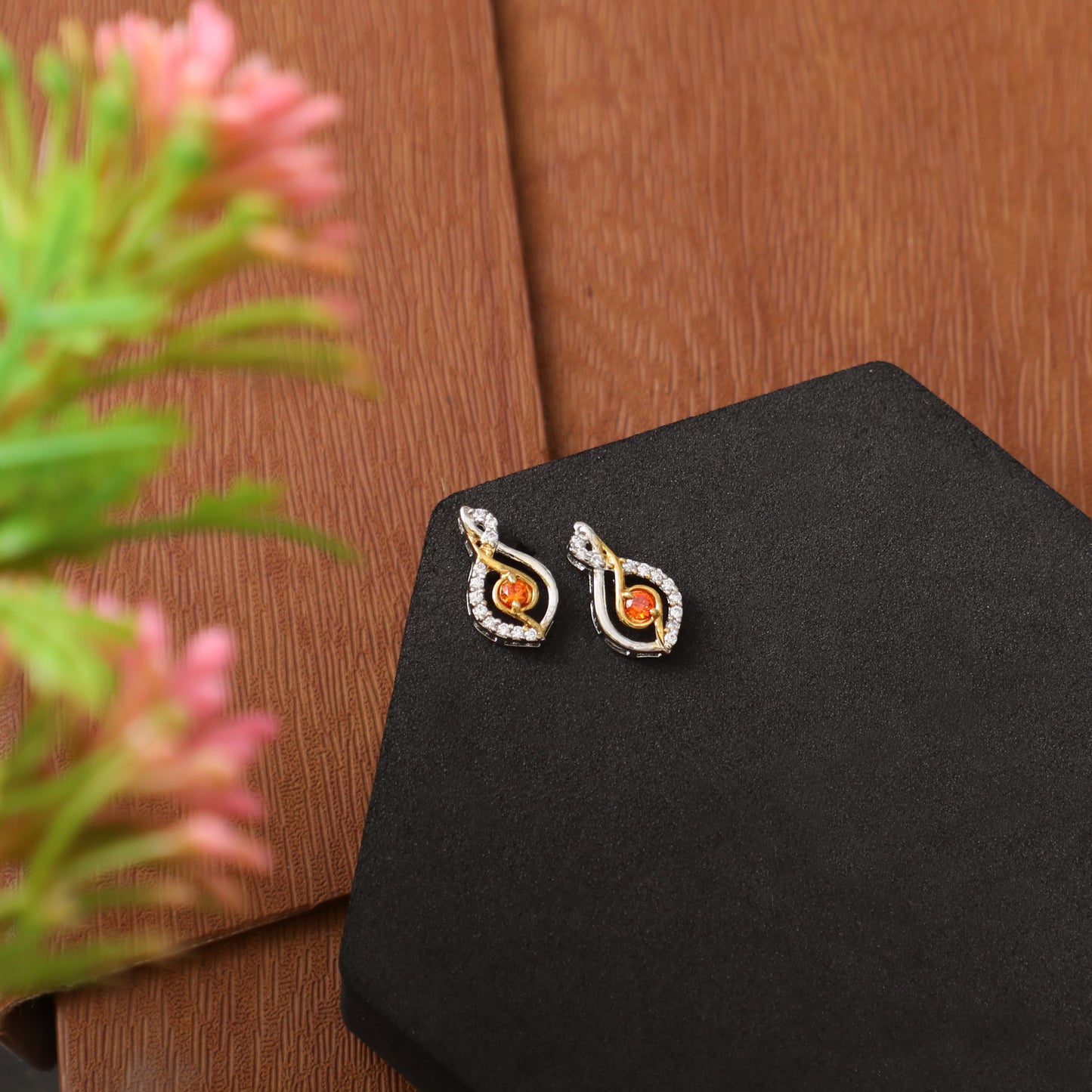 Blazing Ember 925 Sterling Silver Earrings