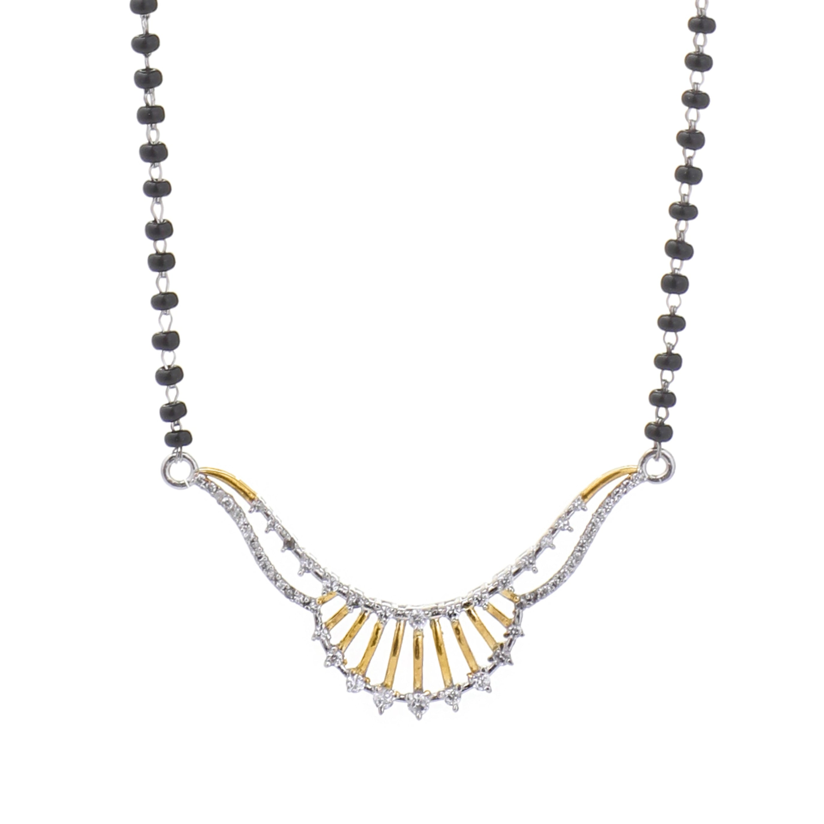 Silver Sunrise Curve 925 Sterling Silver Mangalsutra