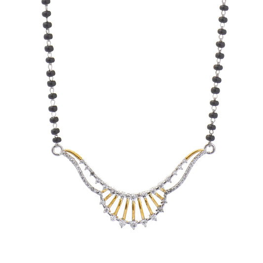 Silver Sunrise Curve 925 Sterling Silver Mangalsutra