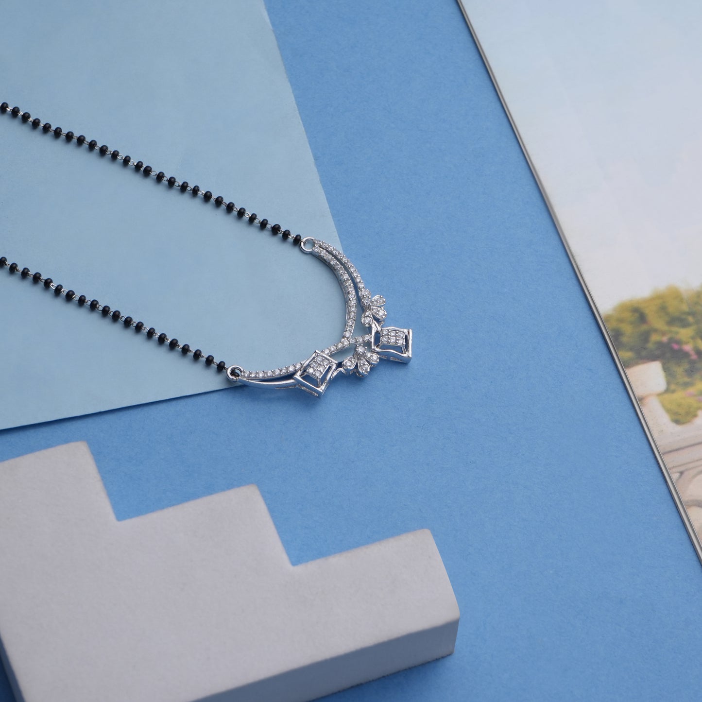 Modern V-Line 925 Sterling Silver Mangalsutra