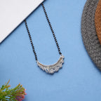 Zircons Embedded Cluster 925 Sterling Silver Mangalsutra