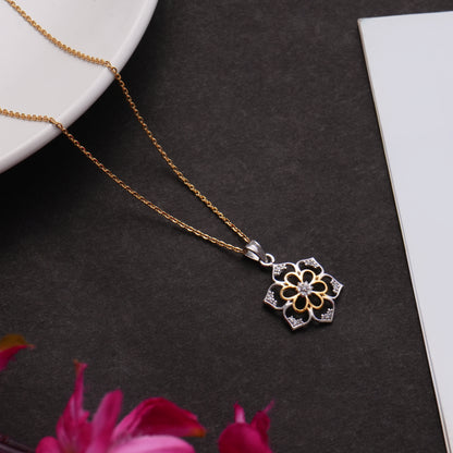Floral Harmony 925 Sterling Silver Pendant