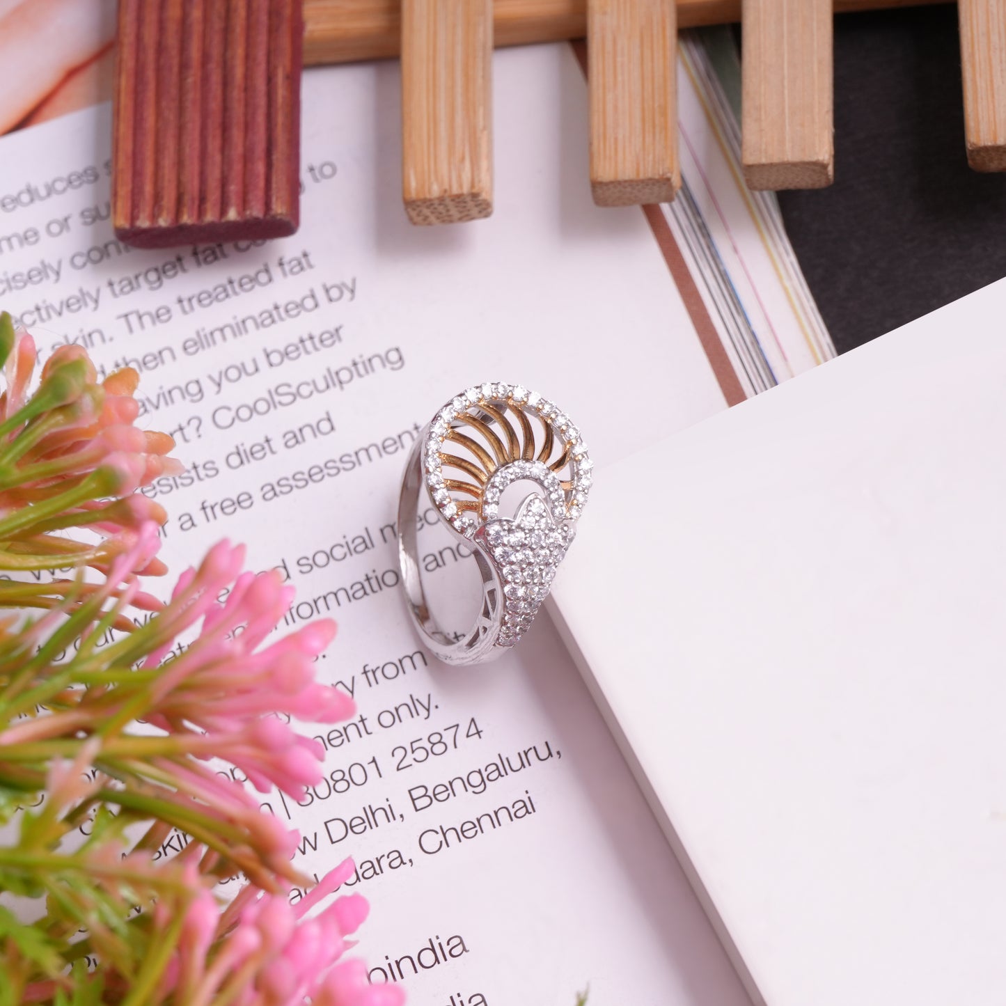 Crescent Curve 925 Sterling Silver Ring