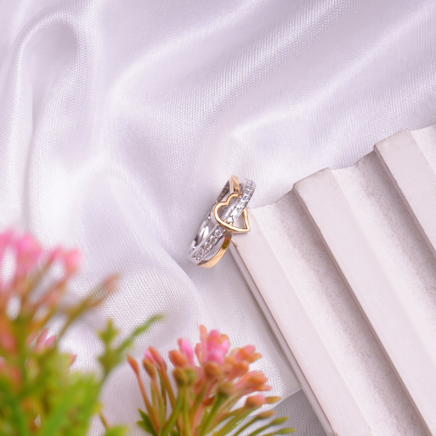 Twinkle Spark Heart 925 Sterling Silver Ring