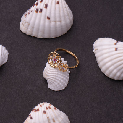 Warm Petal Everyday 925 Sterling Silver Ring