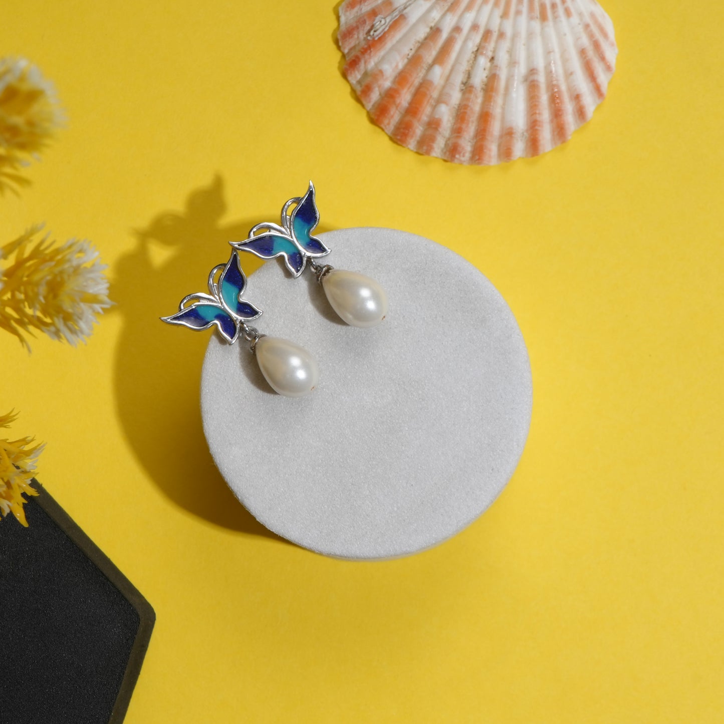 Pearlwing Butterfly 925 Sterling Silver Earrings