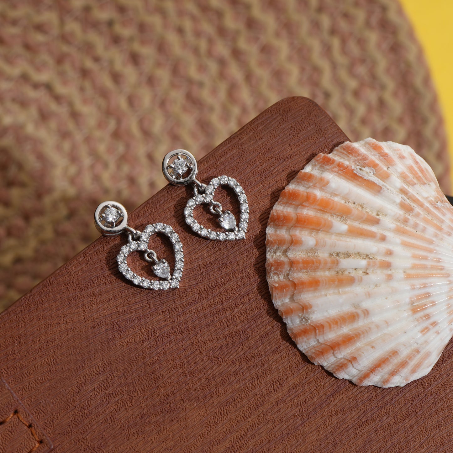Twinkling Heart 925 Sterling Silver Earrings