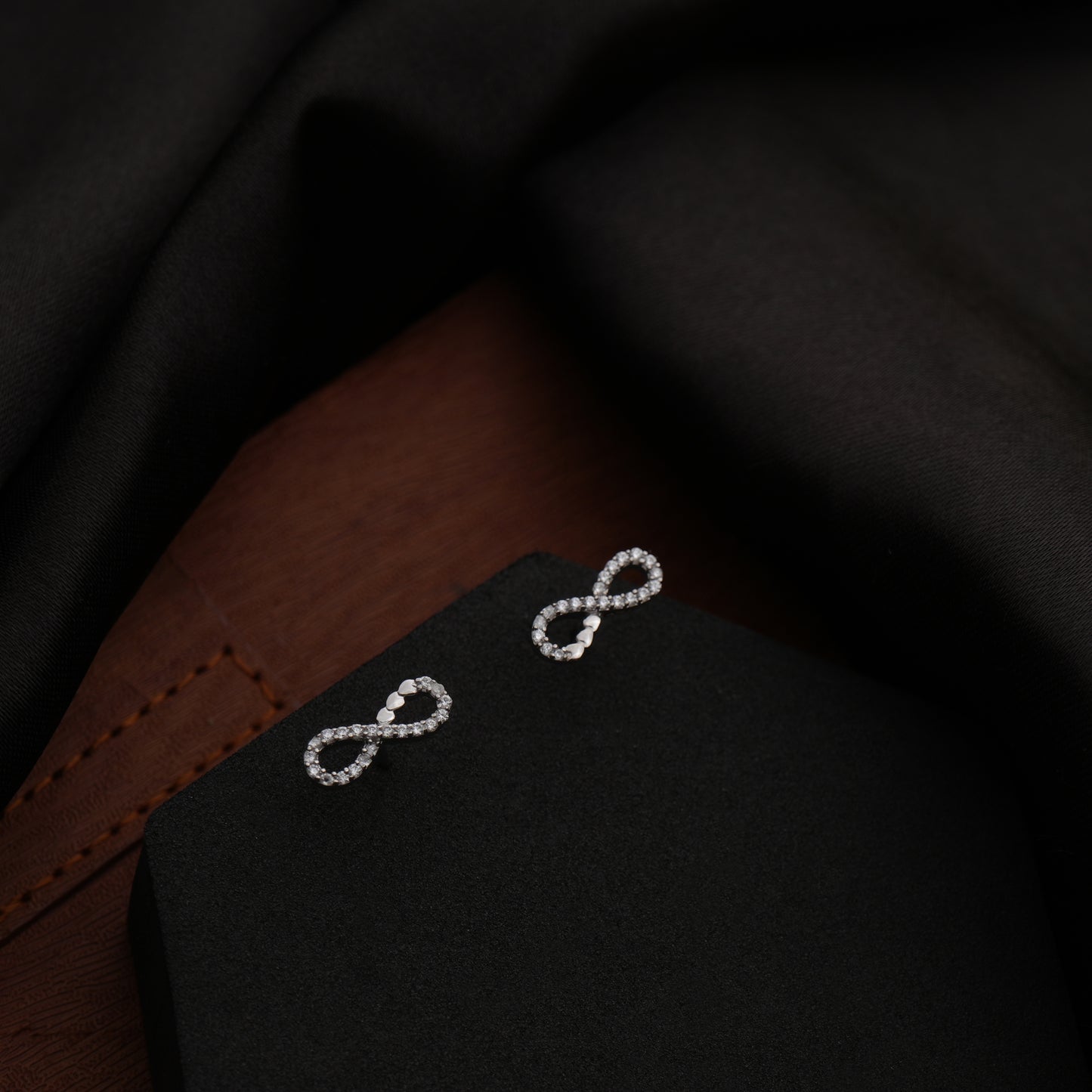 Neverending Infinity 925 Sterling Silver Earrings
