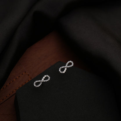 Neverending Infinity 925 Sterling Silver Earrings