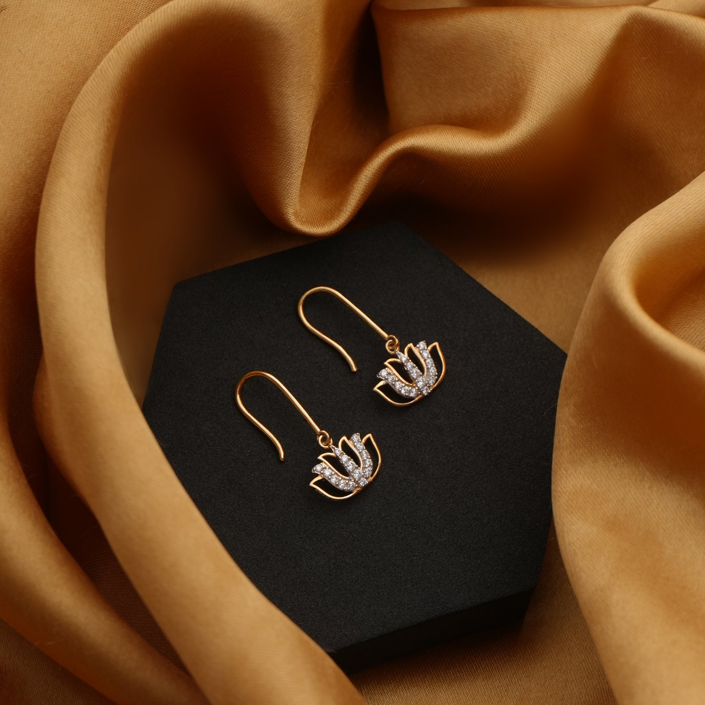 Tranquil Lotus 925 Sterling Silver Earrings