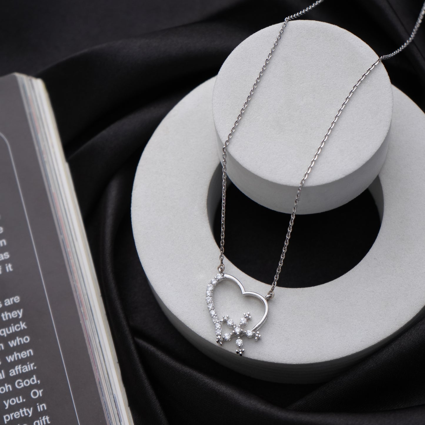 Snowkissed Heart 925 Sterling Silver Pendant