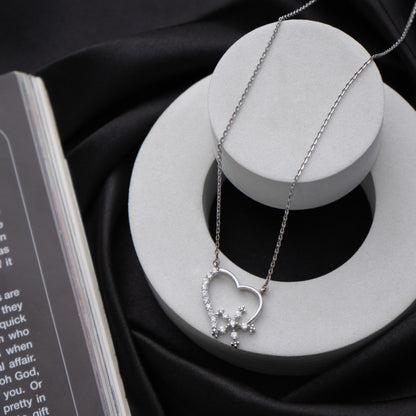 Snowkissed Heart 925 Sterling Silver Pendant