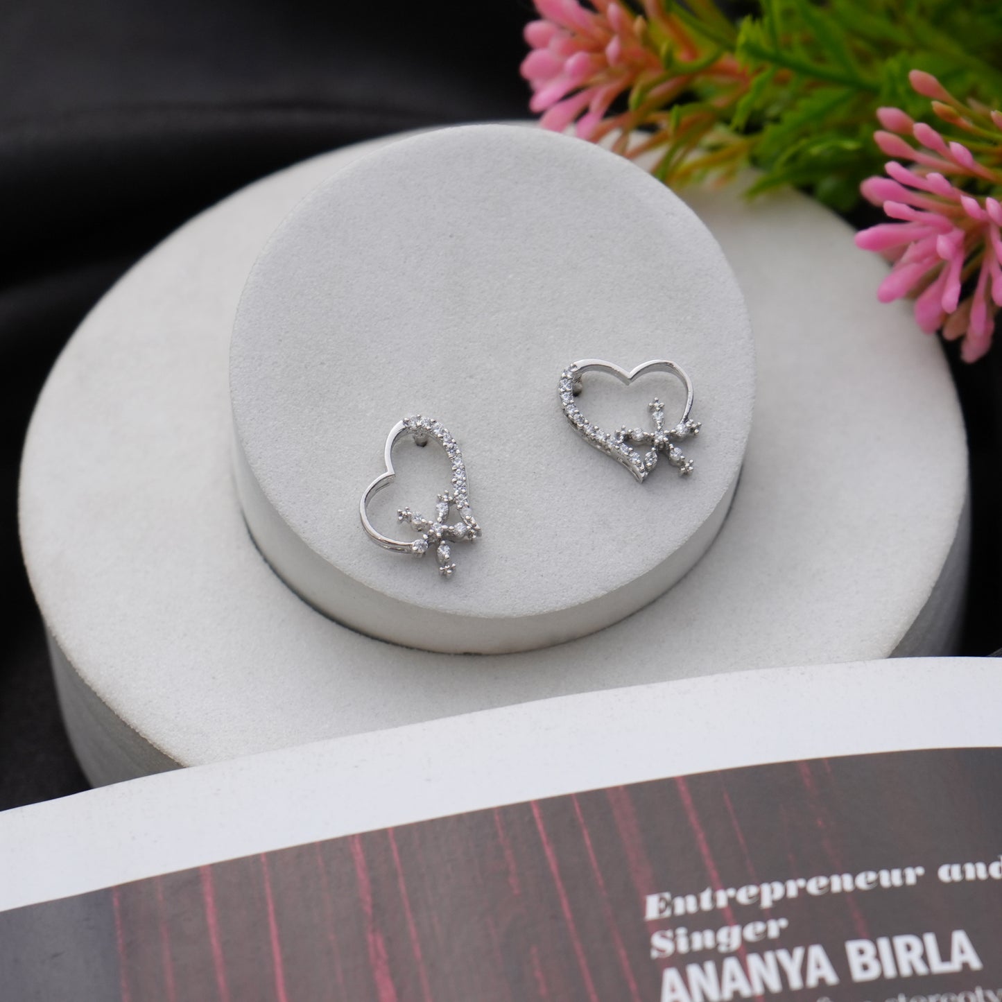 Snowkissed Heart 925 Sterling Silver Earrings