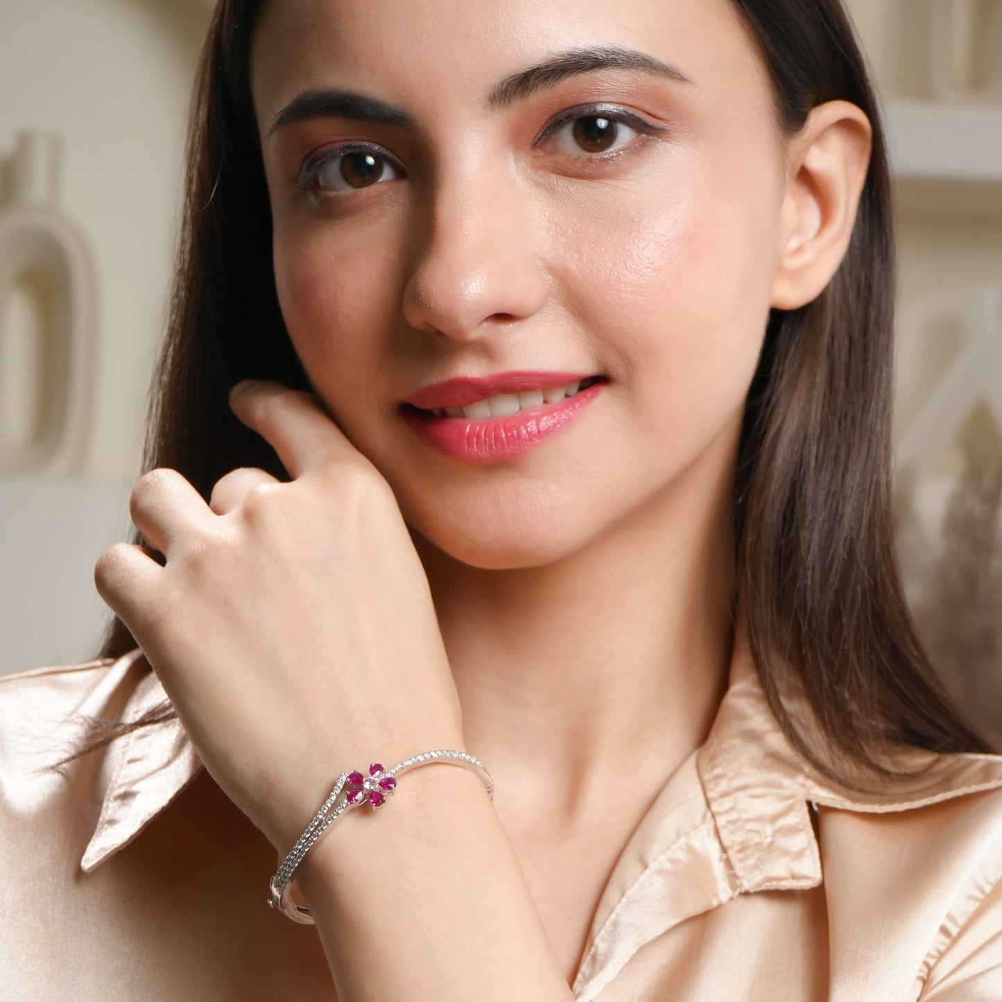 Blooming Rose 925 Sterling Silver Bracelet