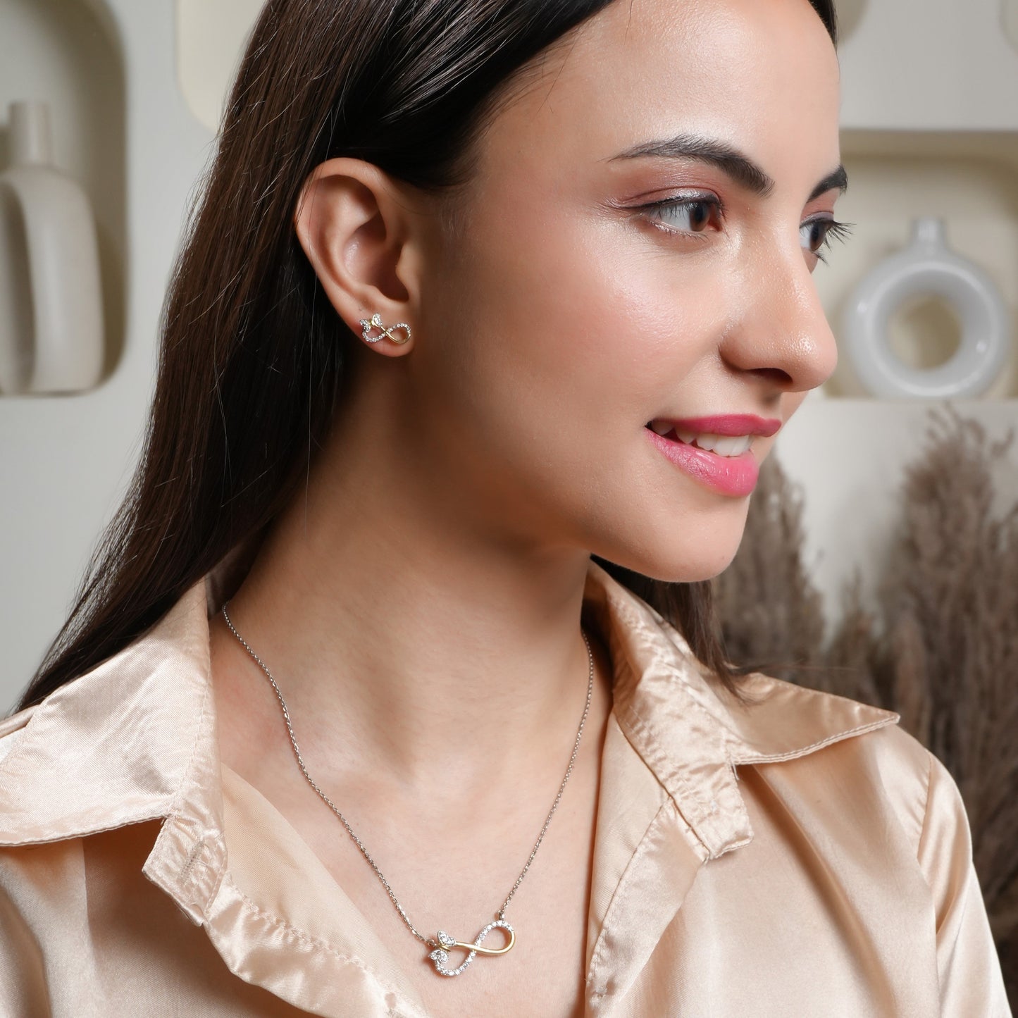 Infinity Wings 925 Sterling Silver Set