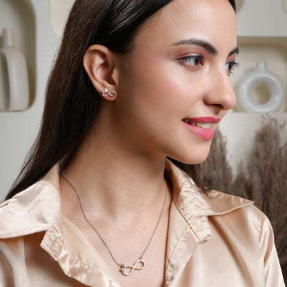 Infinity Wings 925 Sterling Silver Set