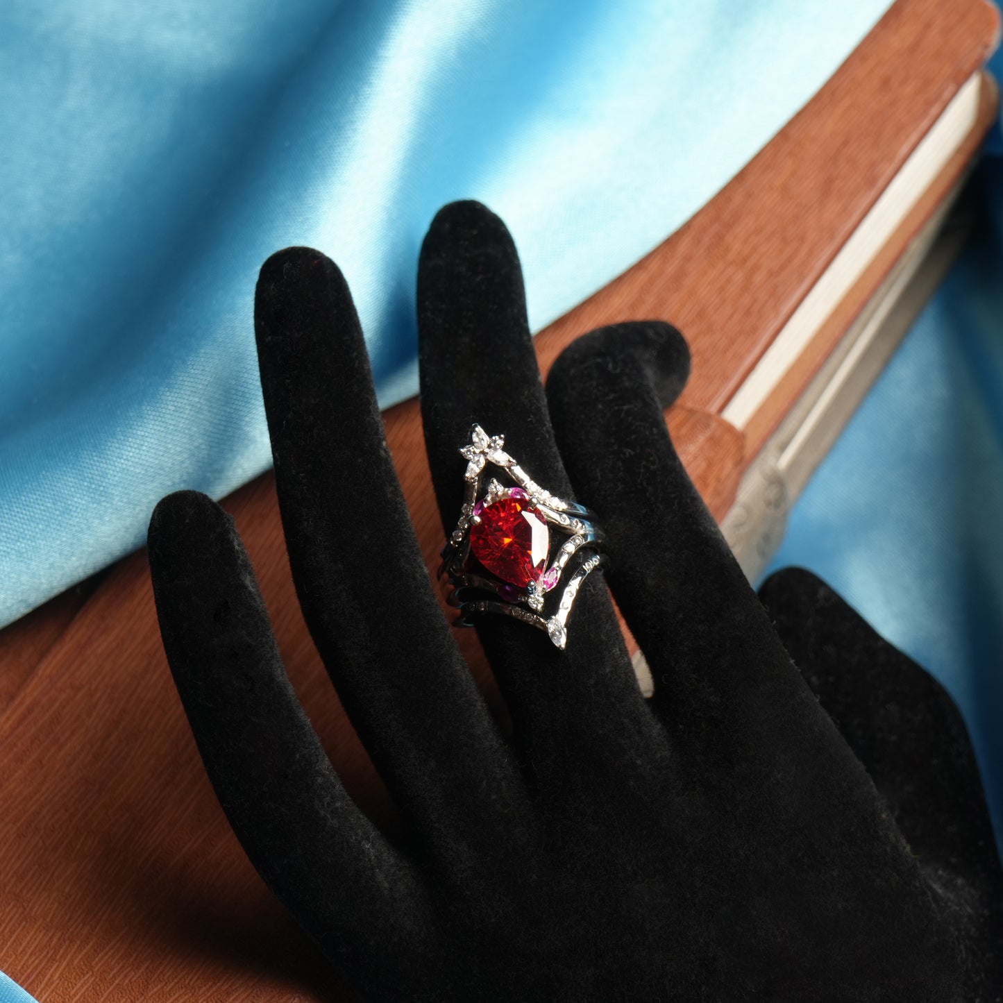 Stellar Flame 925 Sterling Silver Stackable Ring