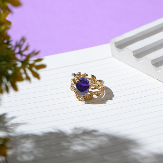 Majestic Amethyst 925 Sterling Silver Stackable Ring