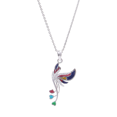 Rainbow Plumage 925 Sterling Silver Pendant