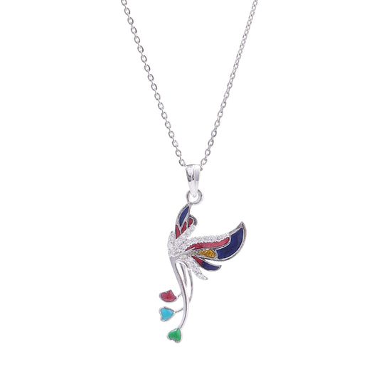 Rainbow Plumage 925 Sterling Silver Pendant