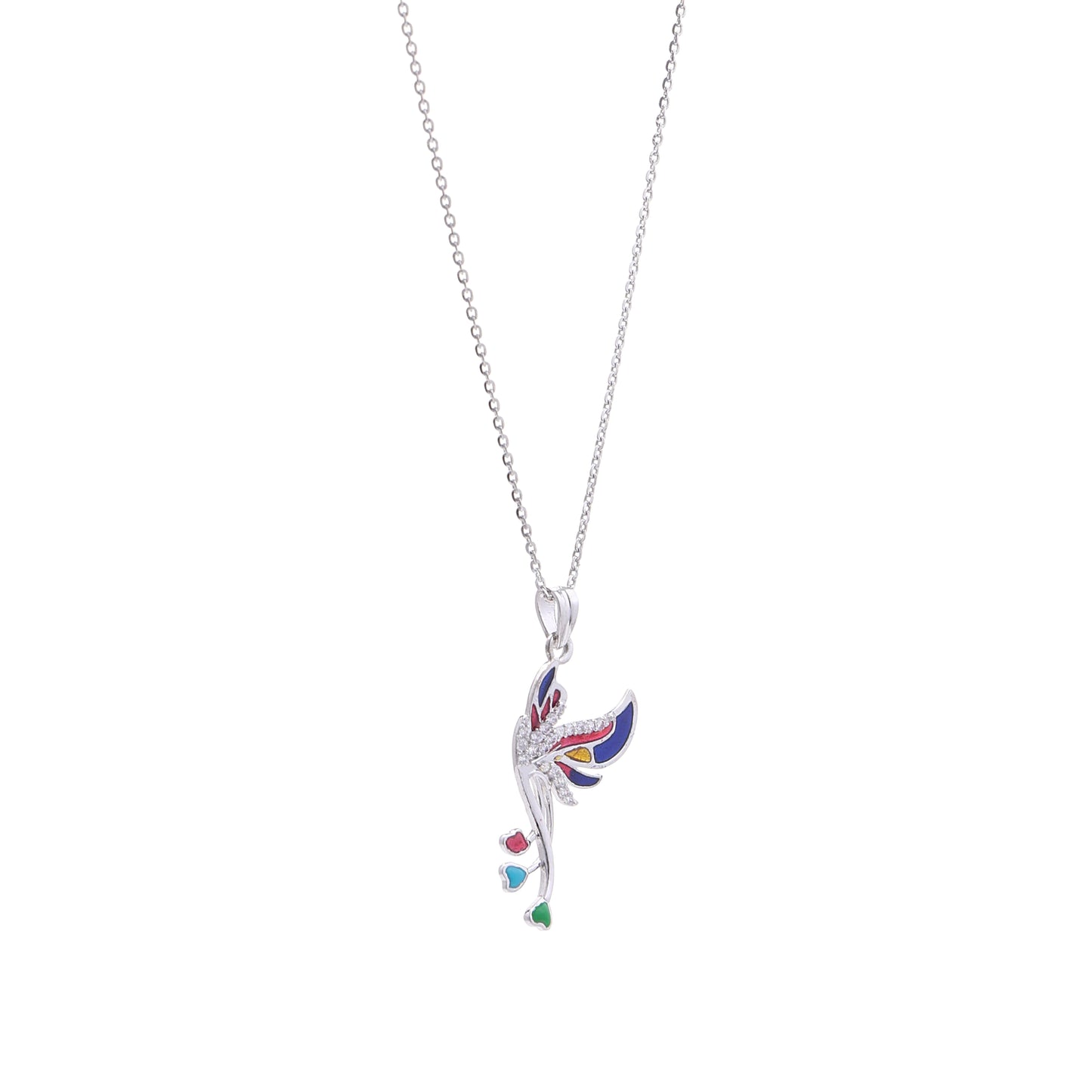 Rainbow Plumage 925 Sterling Silver Pendant