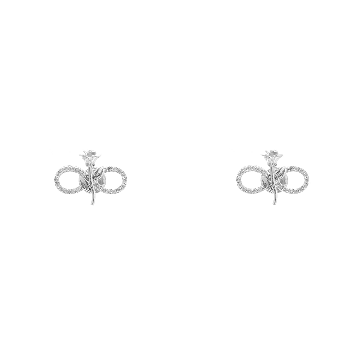 Rosebound Infinity 925 Sterling Silver Earrings