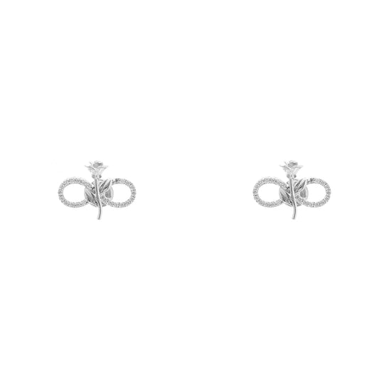 Rosebound Infinity 925 Sterling Silver Earrings