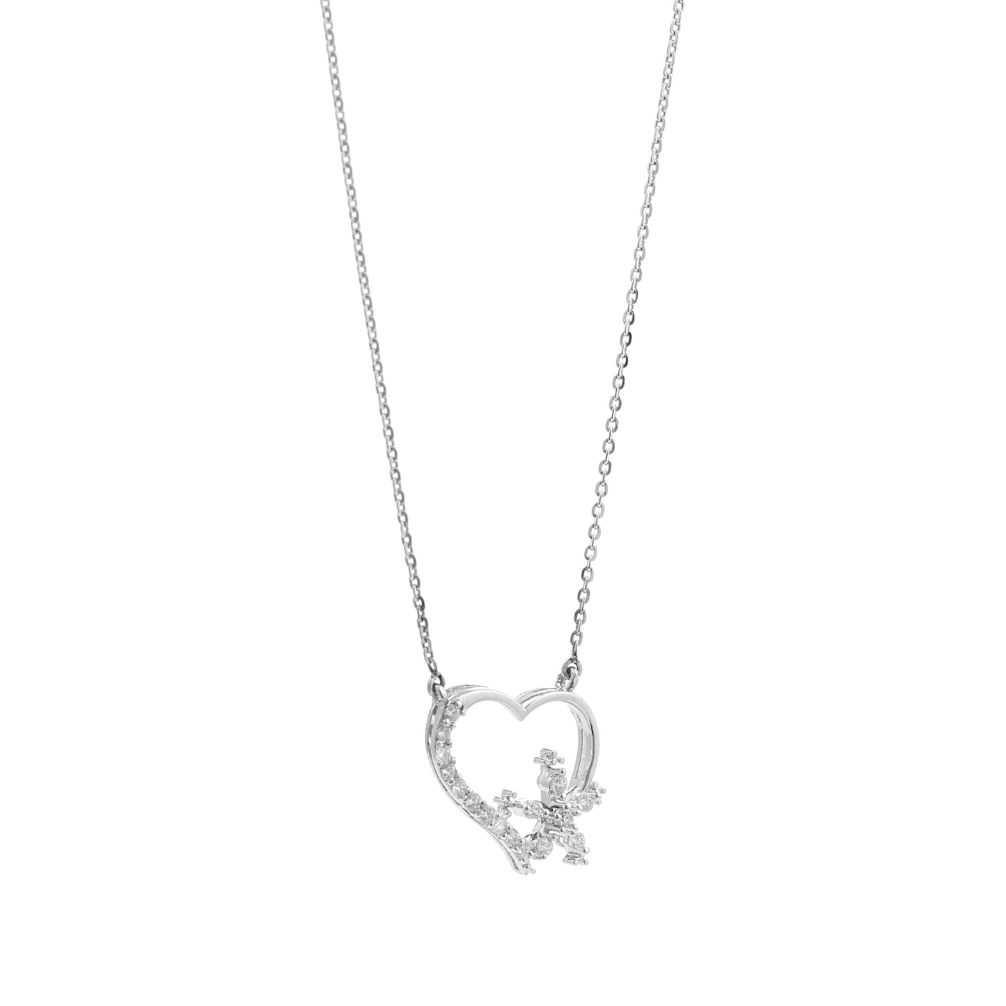 Snowkissed Heart 925 Sterling Silver Pendant