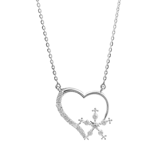 Snowkissed Heart 925 Sterling Silver Pendant
