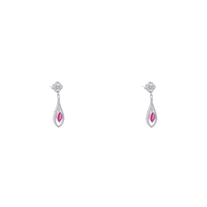 Red Mirage 925 Sterling Silver Earrings