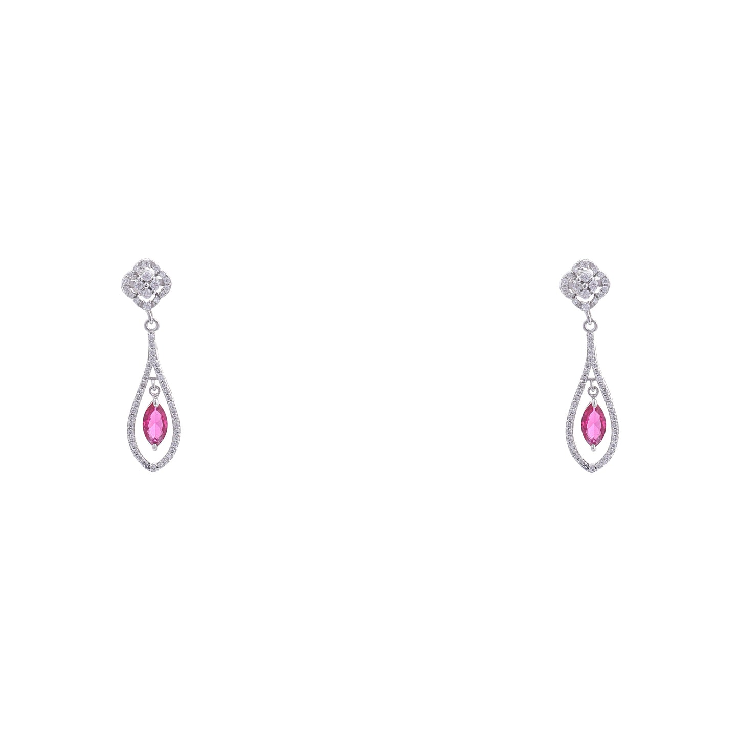 Red Mirage 925 Sterling Silver Earrings