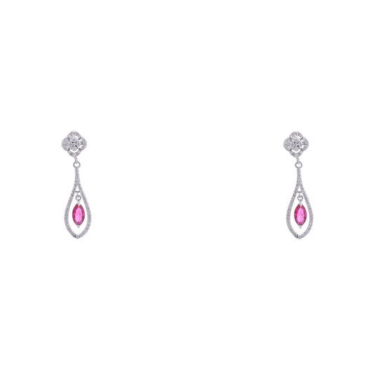 Red Mirage 925 Sterling Silver Earrings