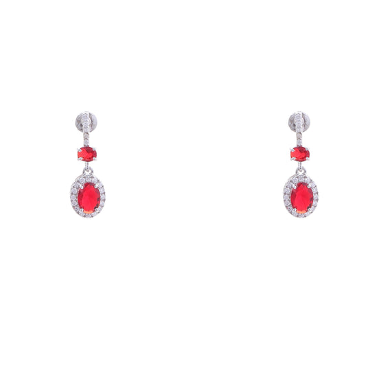 Scarlet Dangle 925 Sterling Silver Earrings