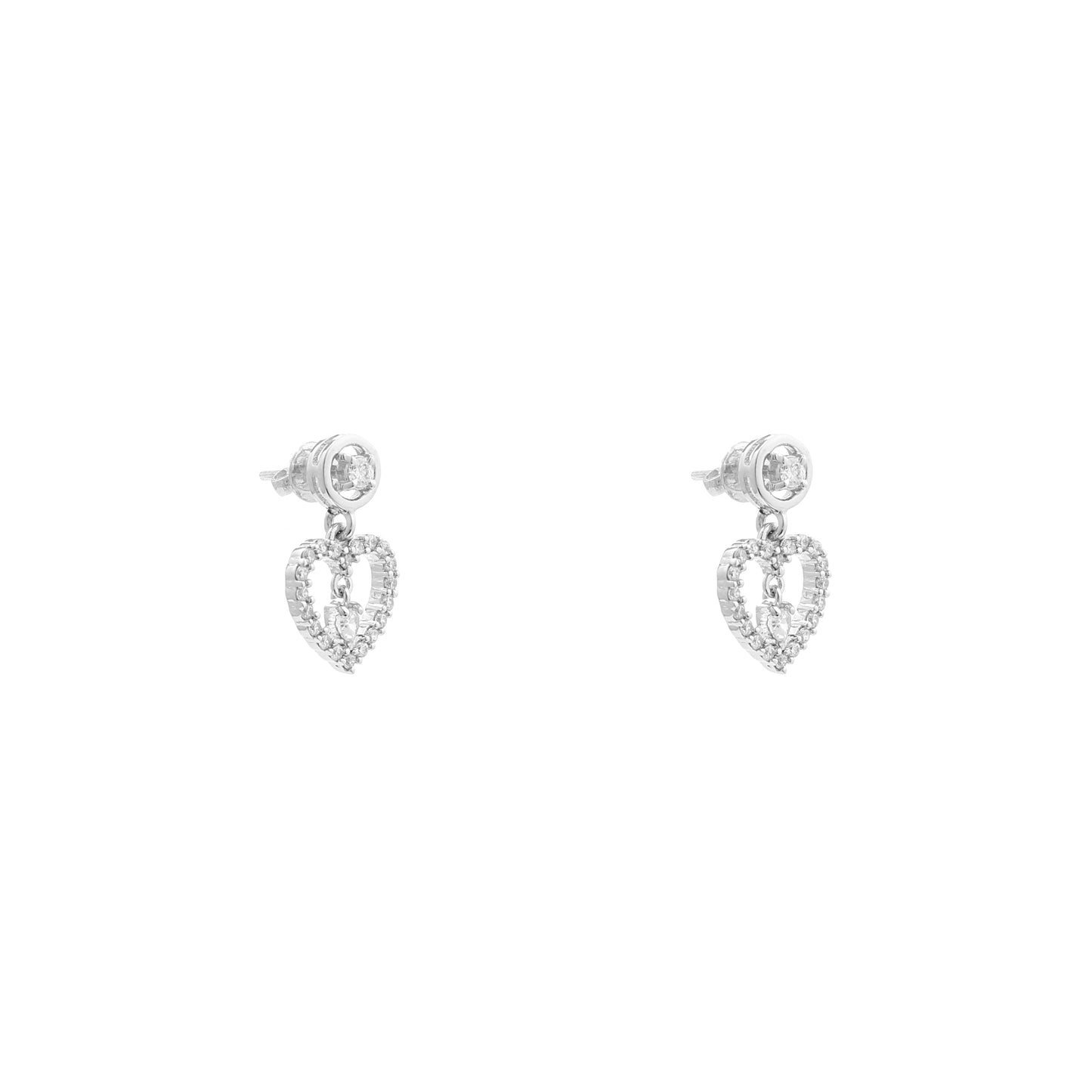 Twinkling Heart 925 Sterling Silver Earrings