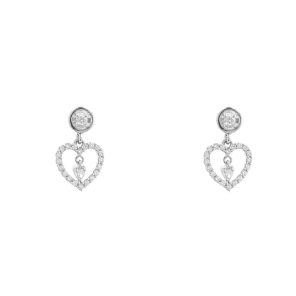 Twinkling Heart 925 Sterling Silver Earrings