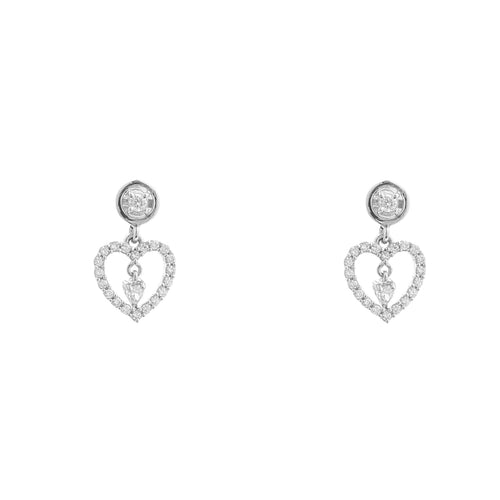 Twinkling Heart 925 Sterling Silver Earrings