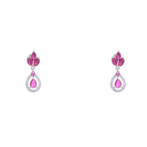 Orchid Drop Flora 925 Sterling Silver Earrings