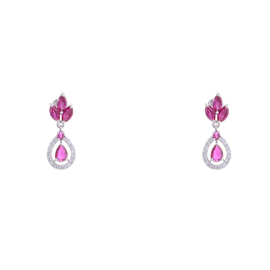Orchid Drop Flora 925 Sterling Silver Earrings