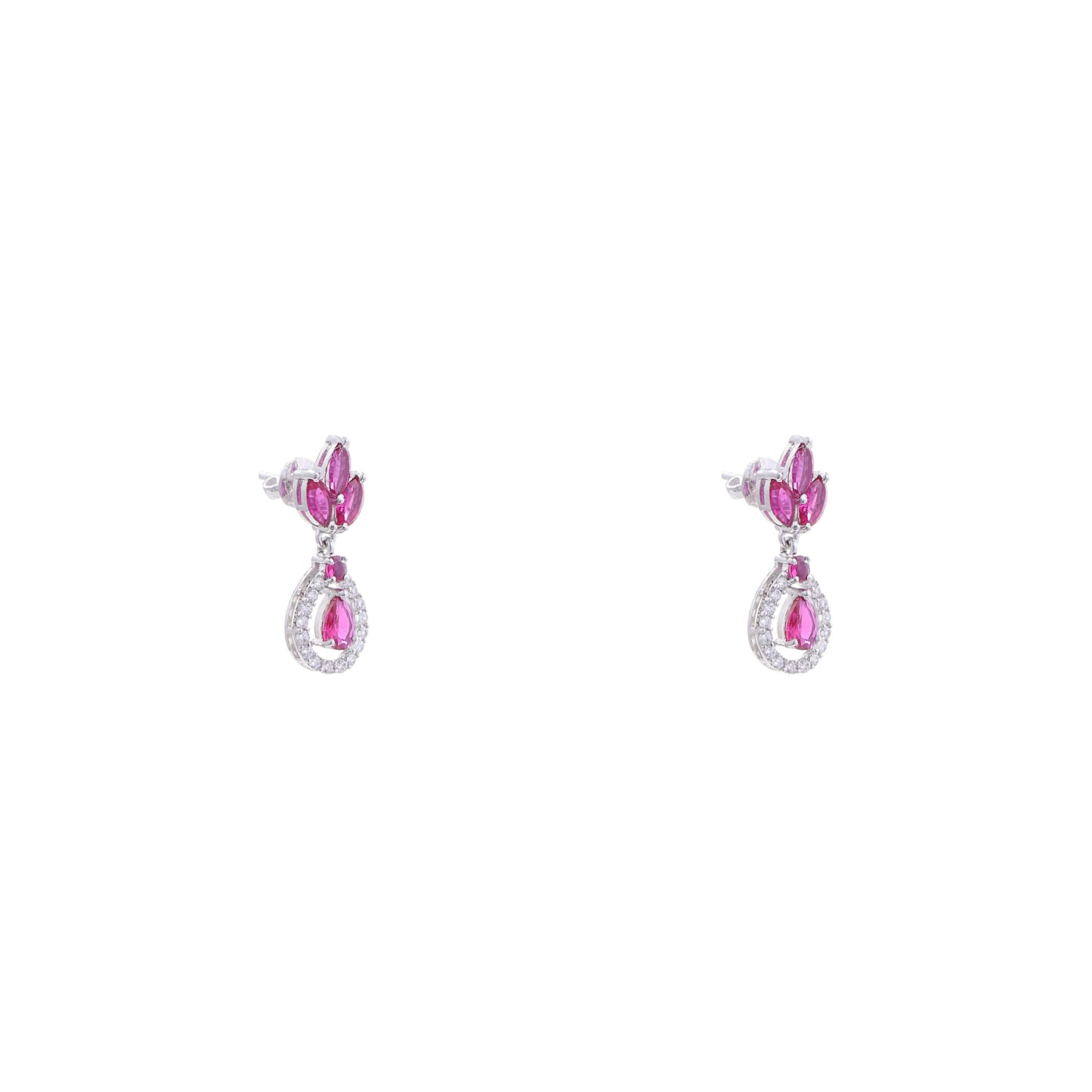 Orchid Drop Flora 925 Sterling Silver Earrings