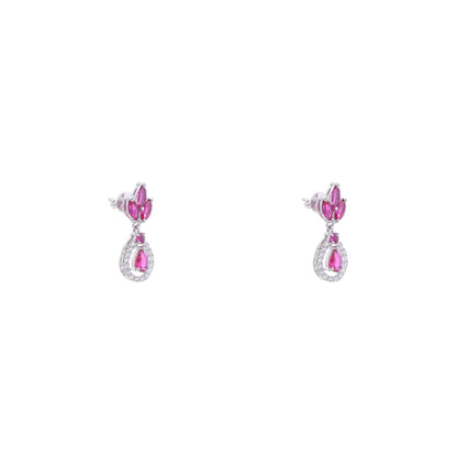 Orchid Drop Flora 925 Sterling Silver Earrings