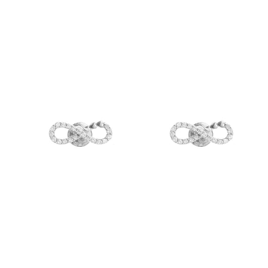 Neverending Infinity 925 Sterling Silver Earrings