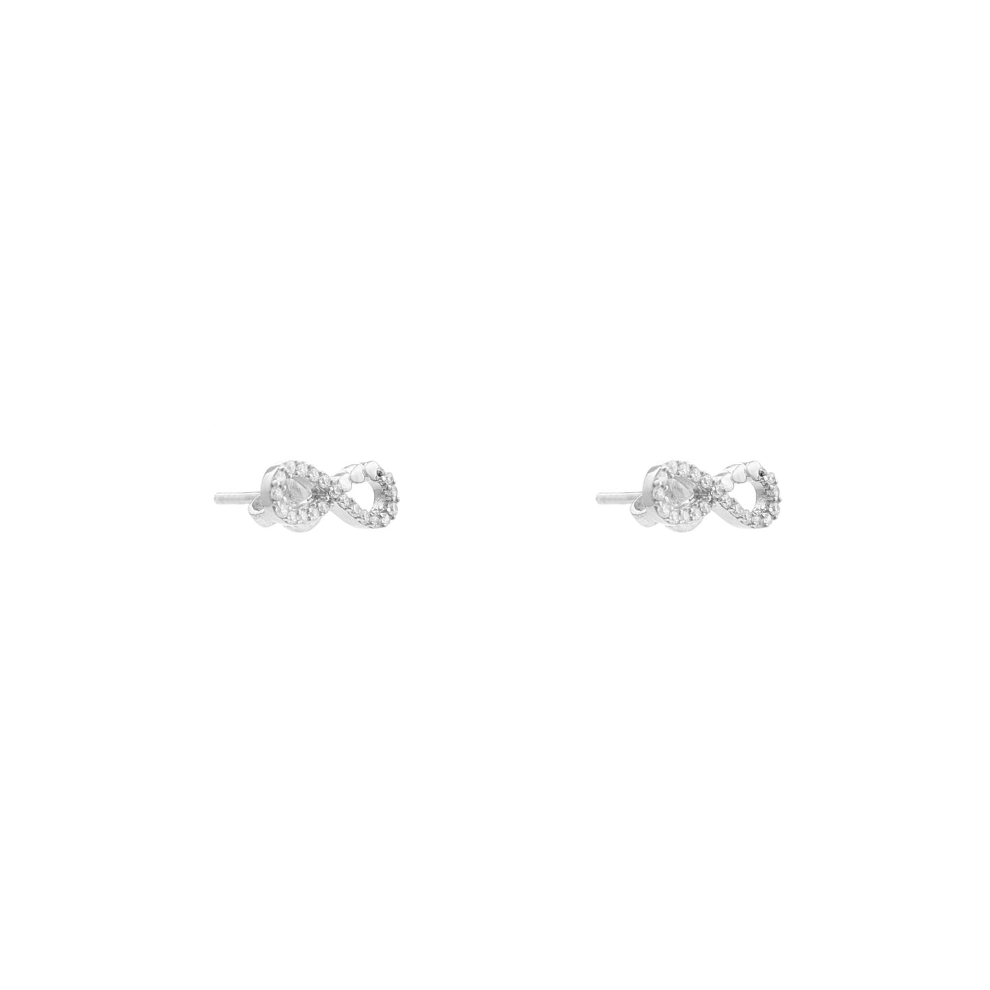 Neverending Infinity 925 Sterling Silver Earrings